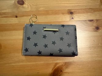 Olive Green Snap Wallet w/ Stars