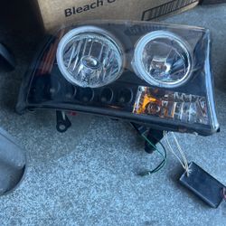 1(contact info removed) FOR DODGE DURANGO/DAKOTA BLACK SUPER BRIGHT CCFL HALO HEADLIGHTS W/ AMBER