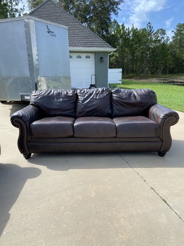 Like New Leather Sofa Couch— Ashley furniture for Sale in Tampa, FL OfferUp