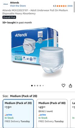 Adult Underwear Pull On Medium Disposable Heavy Absorbency