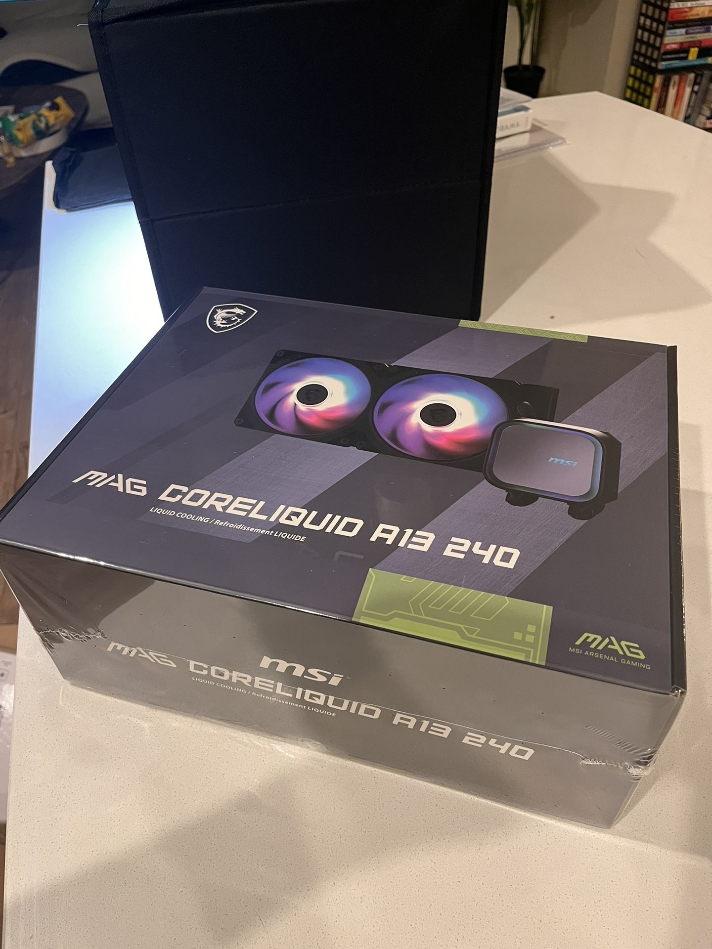 MSI MAG Coreliquid A13 240 Black AIO ARGB Liquid Cooling 240mm Radiator Dual 120mm ARGB PWM Fans