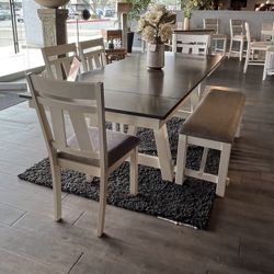 Grey/White Dining Room Set