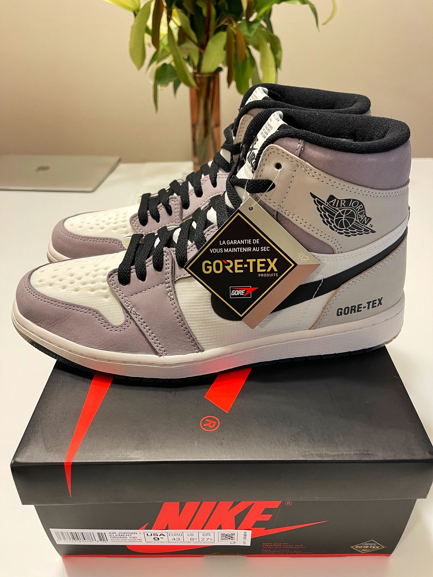 9.5 Men's AIR JORDAN 1 ELEMENT "Gore-Tex - Sail"