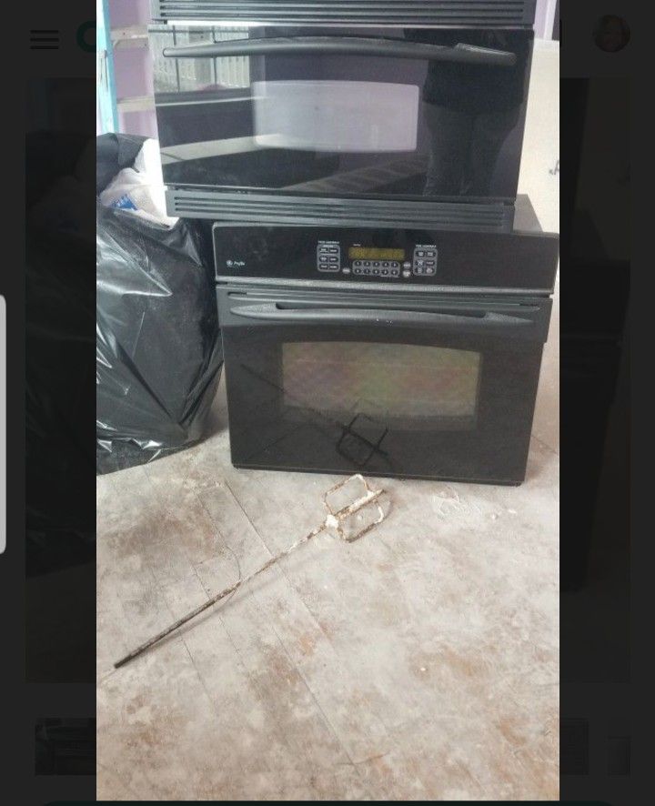 Profile GE Double Wall/ Microwave Oven. Black