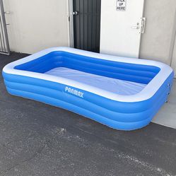 New in box $35 Full-Sized Inflatable Pool for Kids Adults, 118x72x22” Swimming Pool Outdoor, Garden, Backyard 