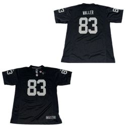 Nike Las Vegas Raiders Waller #83 Black Jersey Boys Youth XL 18/20 New $85 MSRP
