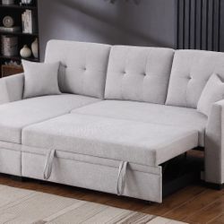 New! Contemporary Sectional Sofa Bed, Sofabed, Sectional Sofa With Pull Out Bed, Sectional, Small Sectional Sofa Bed, Sleeper Sofa, Couch