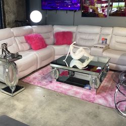 Beautiful Furniture Sofa Sectional 3Power Recliners On Sale Now For $1999.