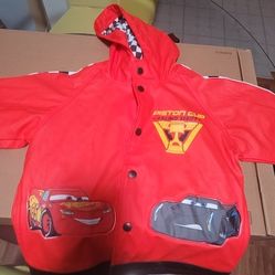 3T Cars' Lightning McQueen Raincoat and Size 9 Rainboots 
