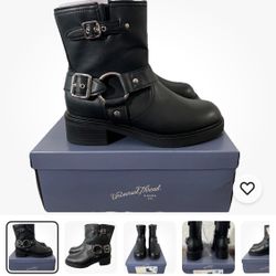 universal Thread Womens Connor Harness Buckle Ankle Boots (contact info removed)6 Black 8M