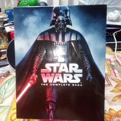 STAR WARS THE COMPLETE SAGA 9 DISK SET.       6 MOVIES ON BLUE RAY 3 BONUS DISKS ON BLUE RAY IN GREAT CONDITION PRICE $55.00 DOLLARS