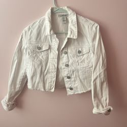 White cropped jacket 