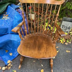 Antique Nichols & Stone Wood Rocking Chair