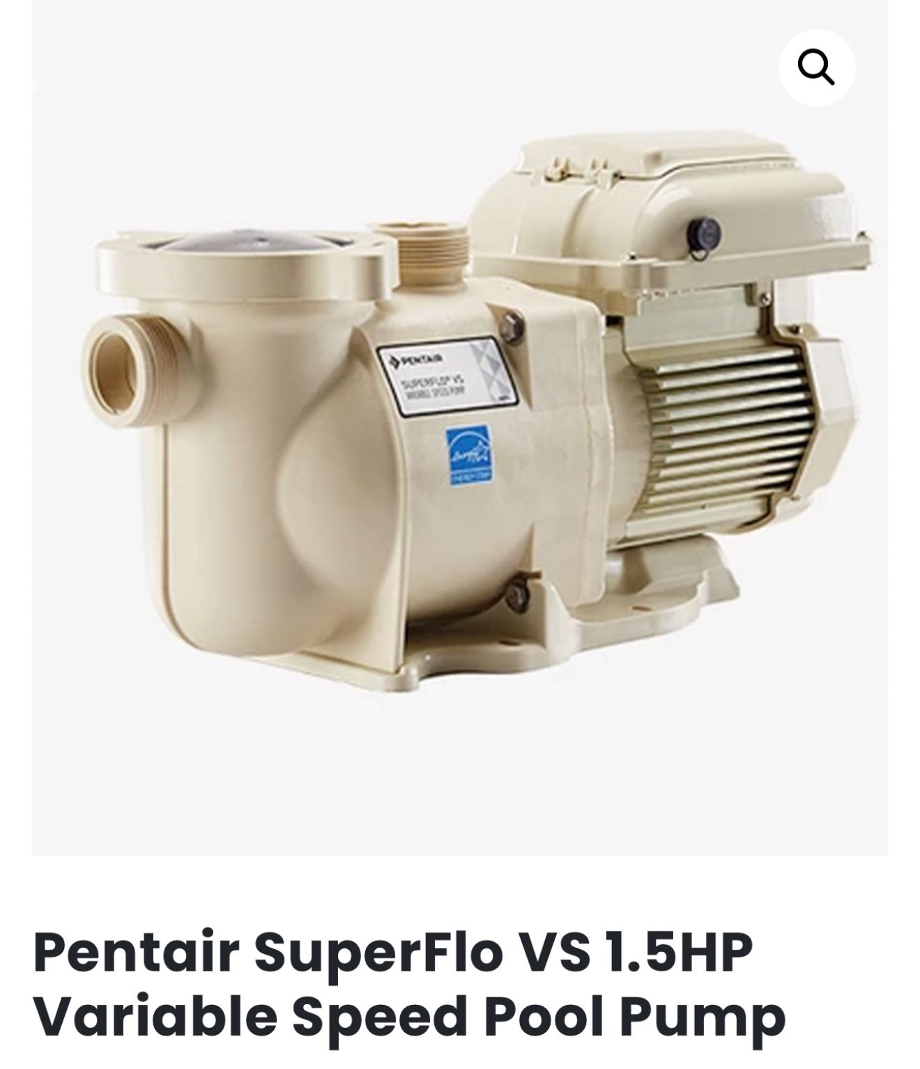 Pentair Variable Speed Swimming Pool And Spa Pump NEW