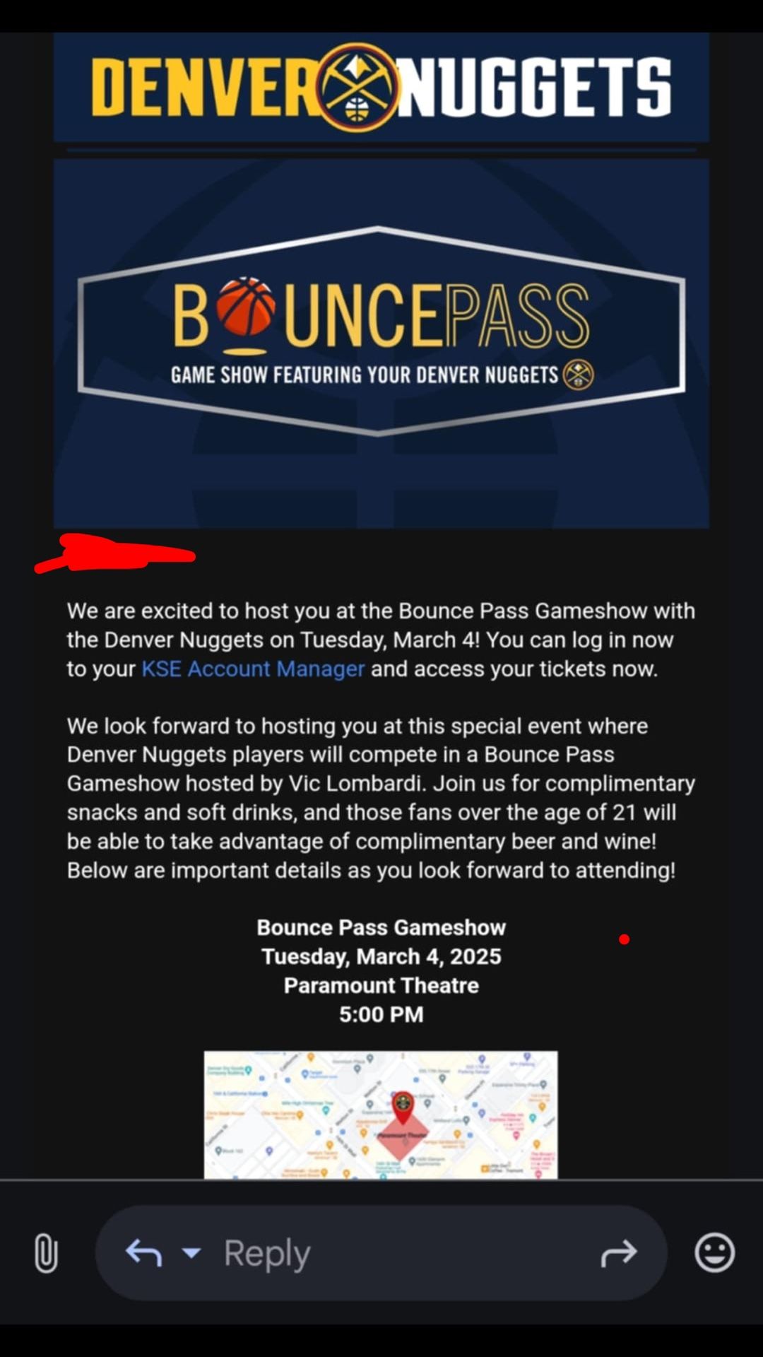 Nuggets Game Show Tonight Got 6 Tickets