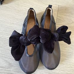 H&M girls black flats kids