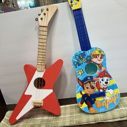 Kids Guitars FAO Wooden Guitar And Paw Patrol Plastic Rock Band
