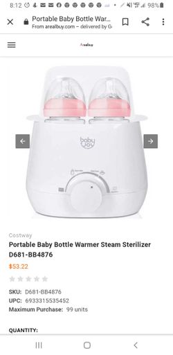 Portable baby sterilizer