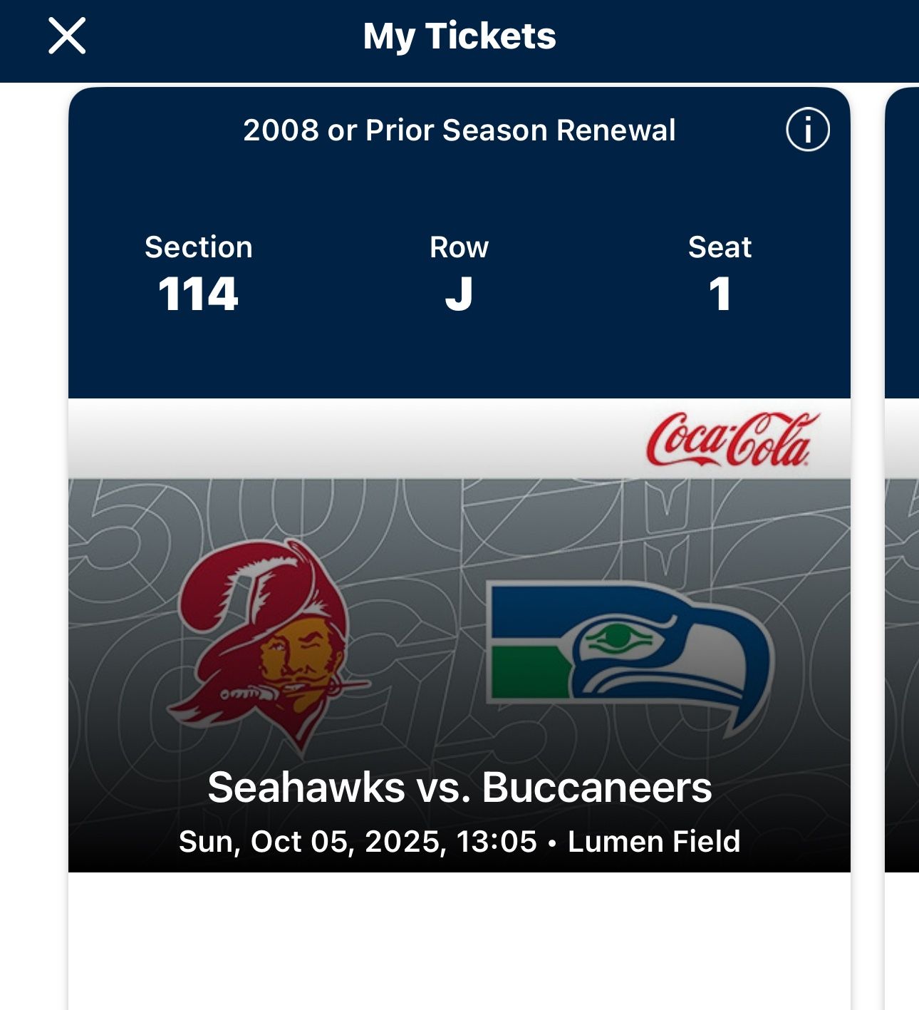 SEAHAWK TICKETS