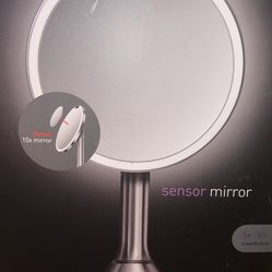 Simplehunan Sensor Mirror 5x/10x Magnification 8” Stainless Steel Cordless/rechargeable (open Box)