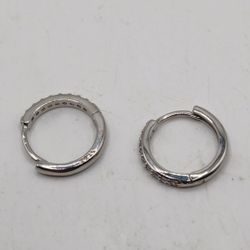 S925 sterling huggie hoops