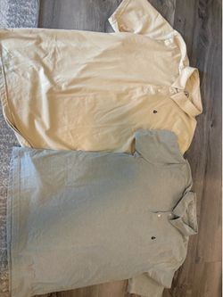 VOLCOM collared shirts. 1 gray & 1 yellow. Price is for 1