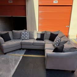 LARGE Grey Sectional - Delivery.