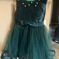 Little Girl Emerald Dress 