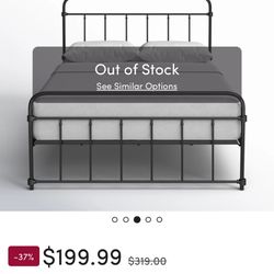 Full/double Matheney Metal Platform Bed black