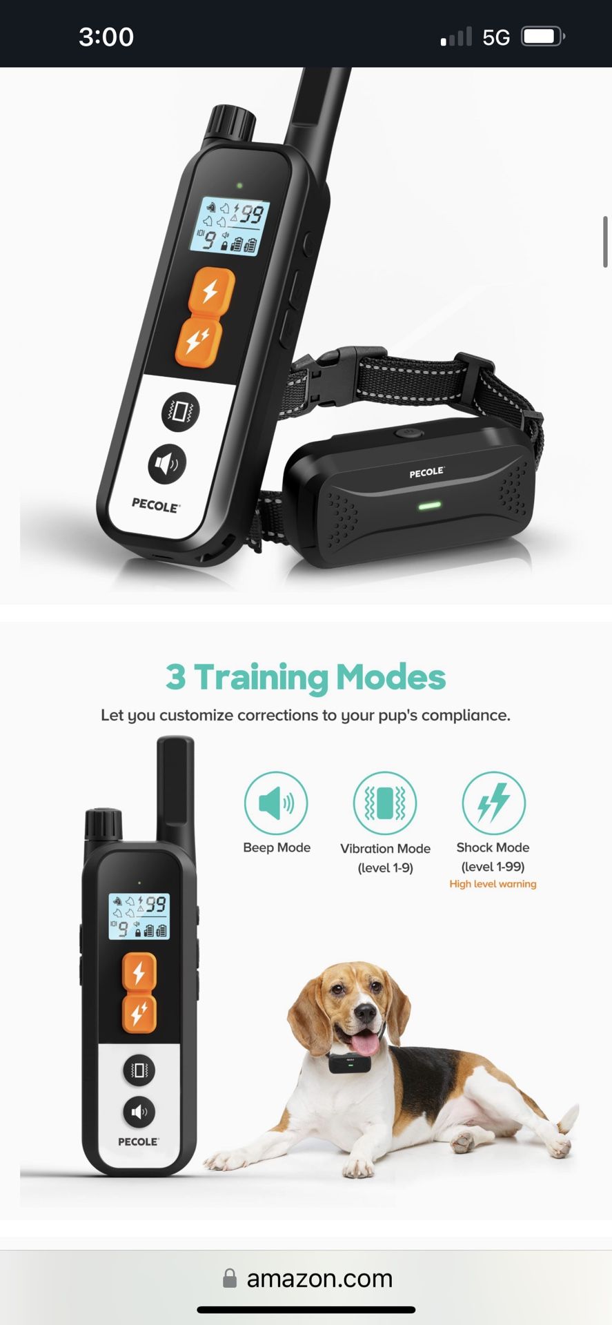 Dog Training Collar Pecole for Sale in San Marcos, CA OfferUp