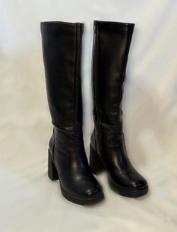 Black knee high boots