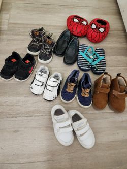 Boys 10 Pairs Of Shoes And 1 Slipper