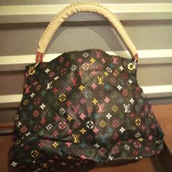 Louis Vuitton Signature Monogram Multicolor Fashion Tote W Key Clip