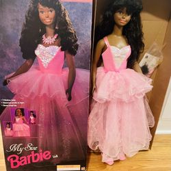Vintage My Size Barbie African American Black Hair 3 Feet Doll