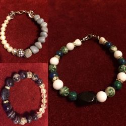 Natural stone bracelets each $18