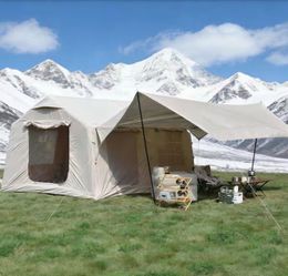 Beige Waterproof and Windproof Blow-Up Inflatable Canopy Tent