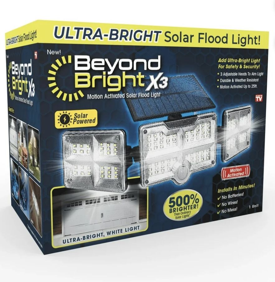 BEYOND BRIGHT X3 MOTION ACTIVATED ULTRA FLOODS LIGHT