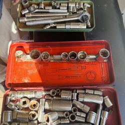 Vintage Socket Wrench Sets – Mixed Pieces (As-Is)