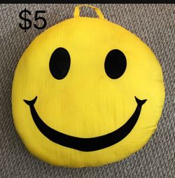 Large Yellow Smile Pillow