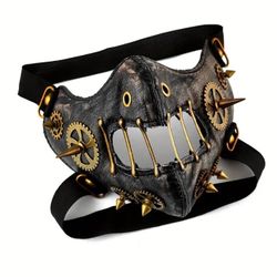 Steampunk Half Face Costume Mask