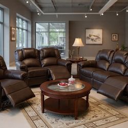 🛋️ NEW!! 3pc Reclining Sofa Set STILL IN BOX 📦 