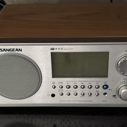 Sangean WR-2 AM/FM-RBDS Wooden Cabinet Digital Tuning Radio.  