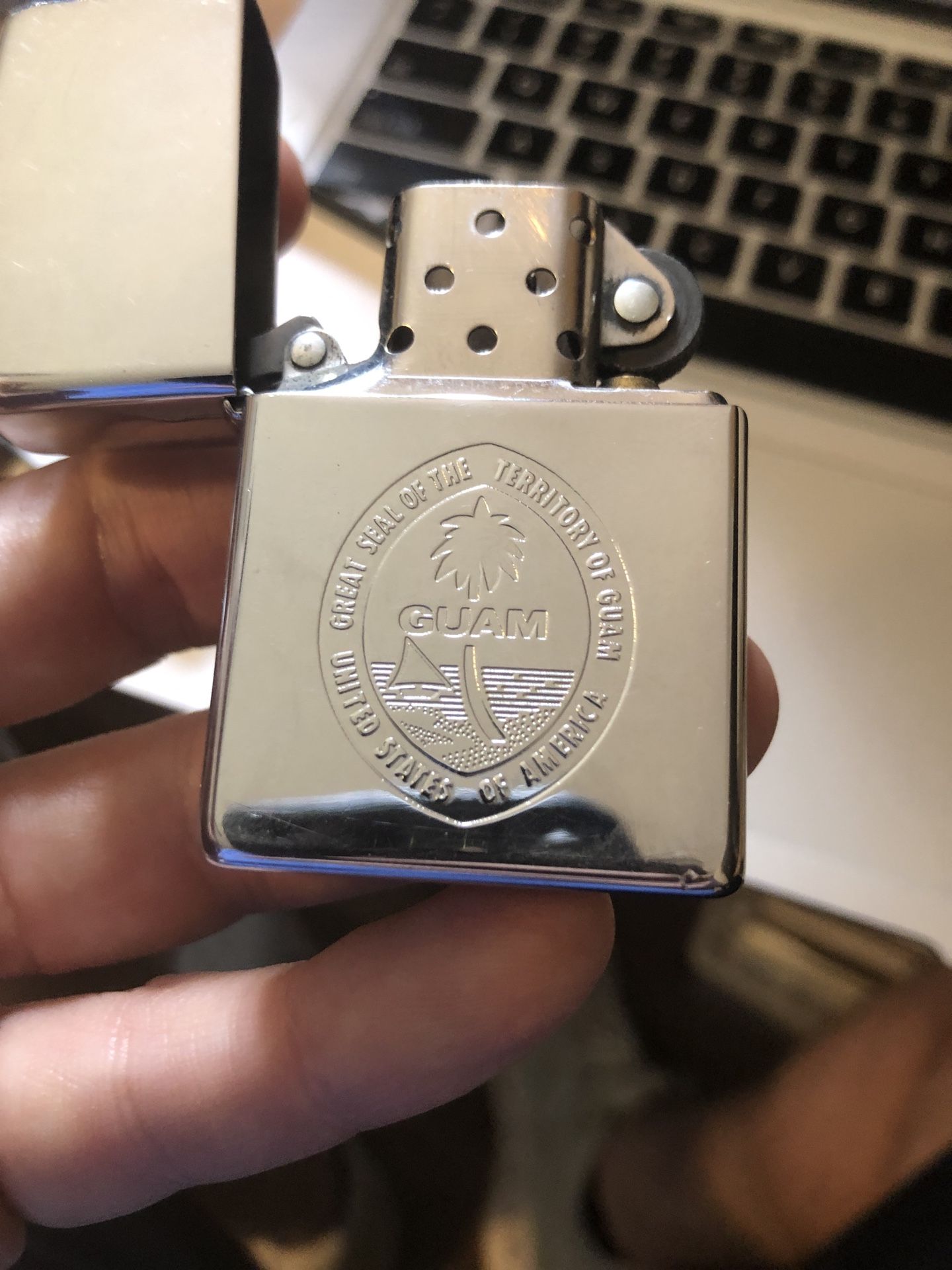 Vintage Guam Emblem Zippo Lighter