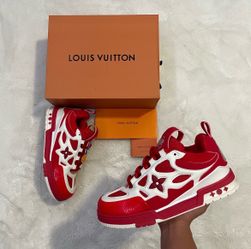 LV skate sneakers red