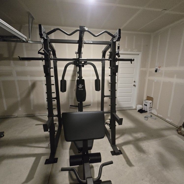 Smith Machine 2001 | Multi-Use Adj Bench | Gym Equipment | Fitness | Squat Rack | Excercise |🔴WEIGHTS AND BARBELL SOLD SEPARATELY 🔴 FREE DELIVERY 🚚