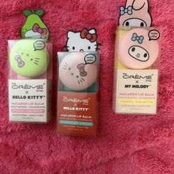 C LAVI HELLO KITTY SET OF 4 MACAROON LIO BALMS