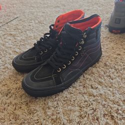 Vans X Spitfire Wheels Skate Sk8-Hi Reissue Shoe Black/Flame Men's Size 8 Woman's 9.5