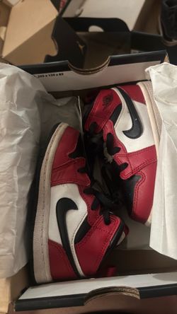 Jordan 1 mid black -gym red- 7C