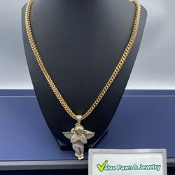 Pendant and Fox Tail Chain 10k
