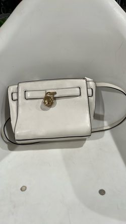 Michael Kors Hamilton White Leather Handbag